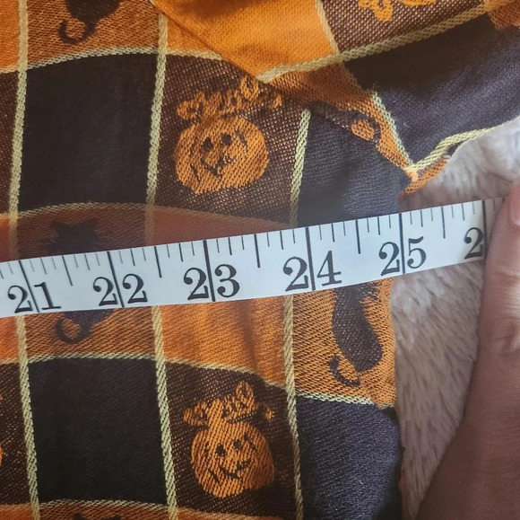 XXL Cat & Pumpkin Unisex Halloween Long Sleeve Button Up - Picture 5 of 6